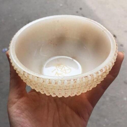 Chinese Old objects jade Bowl Ornaments Sculpture From the countryside