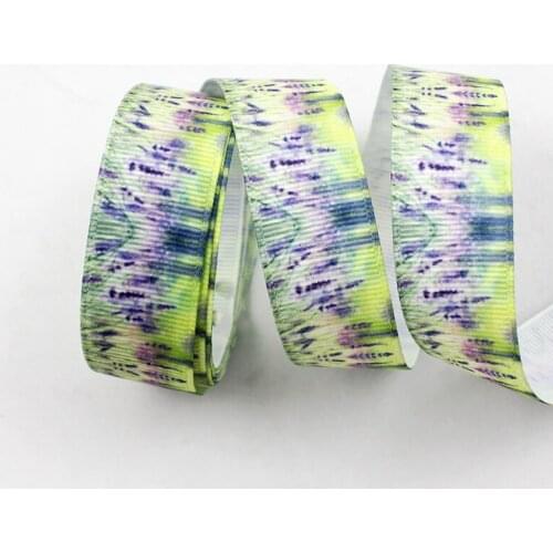 Watercolor flower printed grosgrain ribbon 75/38/25/22/16 10/25/50 yards wedding decorative ribbons DIY craft webbing