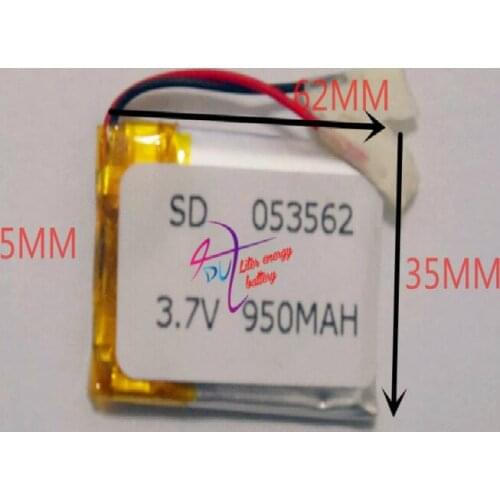 Best battery brand Size 053562 3.7V 950mah tablet with Protection Board For MP4 MP5 GPS Digital Products Free S