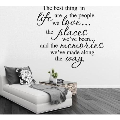 The Best Things In Life Vinyl wall decals ~ Love Memories Wall Quote Home Art Vinyl Decal Sticker 53.4cm*57cm new