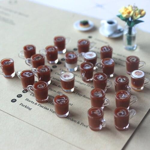 1/12 Dollhouse Miniature Accessories Decoration Mini Coffee Cup Simulation Cup Drink Pearl Milk Tea Model Toy Random