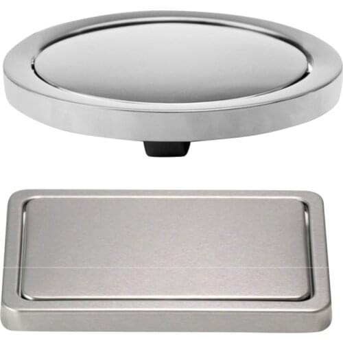 New Kitchen Flap Lid Stainless Steel Flush Recessed Built-In Balance Flap Cover Trash Bin Garbage Can Trash Lid Kitchen Counter