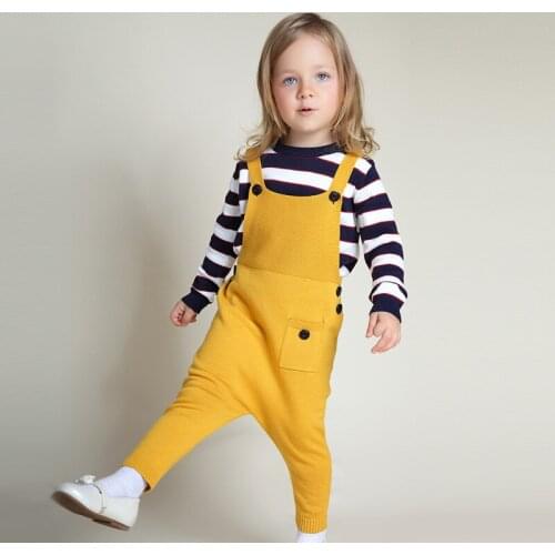New Autumn Unisex Baby Pocket Knitted Rompers Overalls Jumpsuits Newborn Toddler Kids Outfits Pocket Baby Boy Girl Rompers