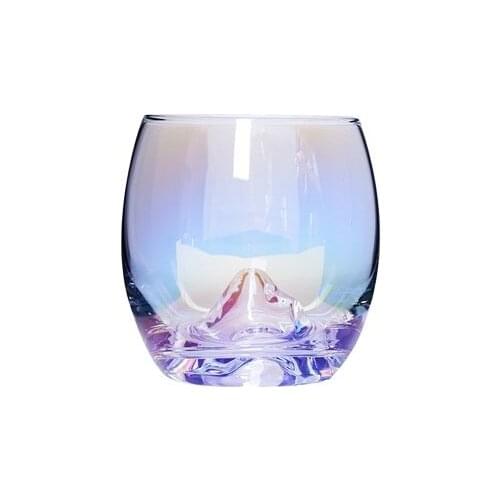 The new rainbow snow mountain design whiskey glass foreign wine glass Japanese creative beer glass cup classical crystal