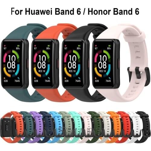 For Huawei band 6 honor band 6 Replacement Sport Silicone Watch Band Wrist Strap Adjustable Watchbands