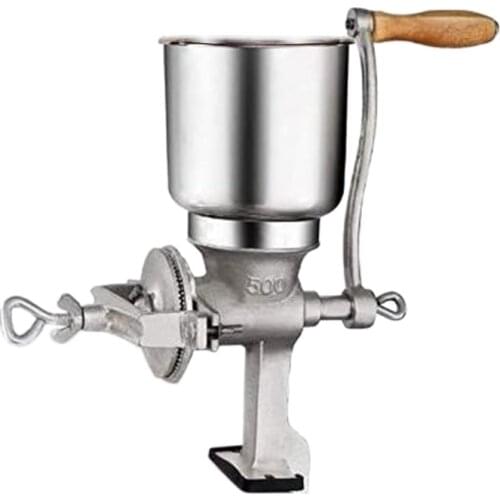 LBER Manual Grain Grinder Hand Crank Grain Mill Stainless Steel Home Kitchen Grinding Tool for Coffee Corn Rice Soybean