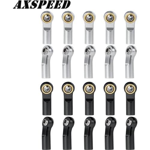 AXSPEED M3 Ball Head Aluminum Alloy Linkage Pull Rod Tie Rod End Ball Head Connector for 1:10 Axial SCX10 RC Car DIY Parts