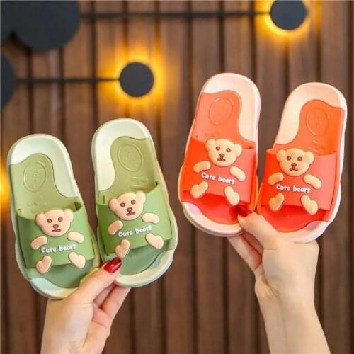 2021 Slippers Children Kids Slippers Baby Bathroom Sandals Kids Shoes for Girl Boys Flip Flops Toddler non-slip
