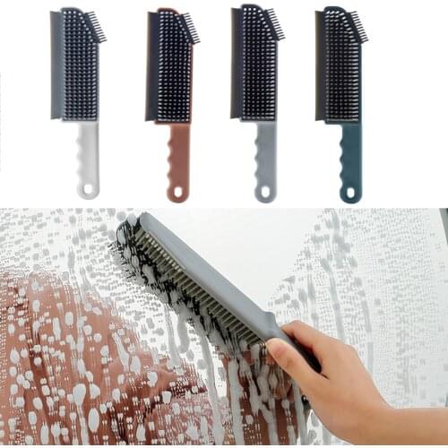 Silicone Cleaning Brush Multifunction Kitchen Bathroom Floor Window Purpose Cleaning Brush Crevice Brush Scraper Cleaning Tool