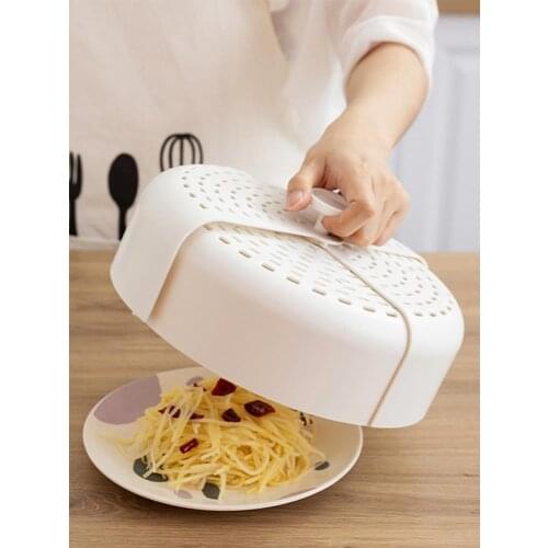 Foldable Serving Dish Cover Household Fruit Cake Plates Protect Case Picnic Anti Mosquito Cover Kitchen Accessories