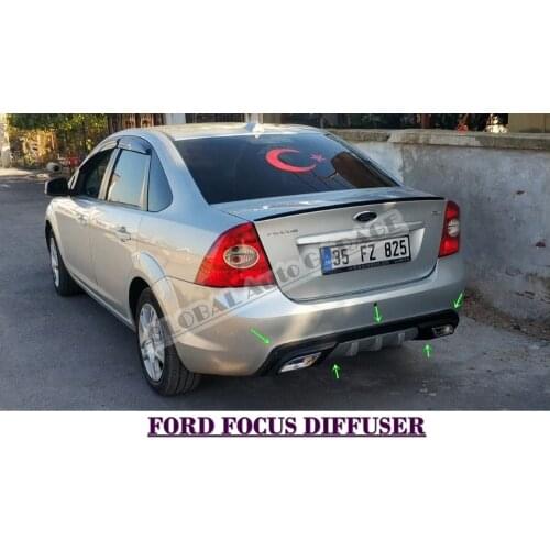 For Ford Focus 2 Sedan Hatchback 2004-2011 Diffuser Rear Bumper Extension Attachment Car Styling Auto Accessory Exhaust Sport