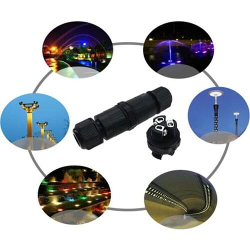 Waterproof Connector 400V 25A 6-11mm 2/3/4Pin Electrical Screw Type Power Cable Conector Junction Box For Outdoor Led Light