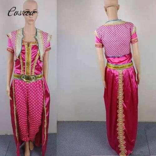 Princess Jasmine Costumes for Women Sexy Princess Jasmine Costume Men Aladdin Costume Madagascar Jasmine Dress