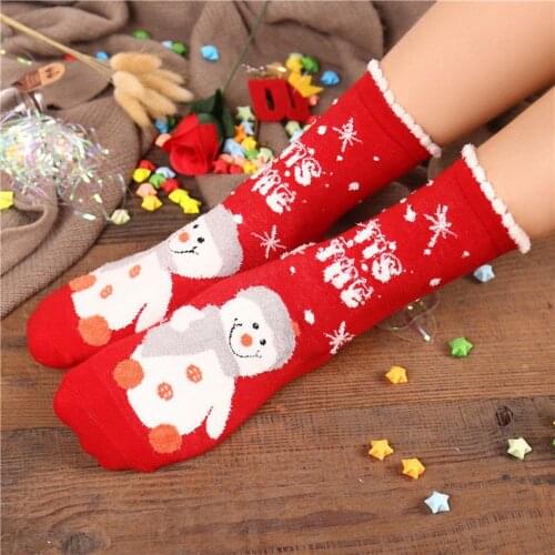 Socks Women Christmas Style Winter Cotton Warm Socks For Girl Christmas Gift Streetwear Cute Harajuku sock