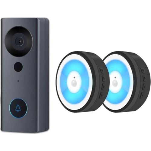 Tuya 1080P HD Video Doorbell Camera Wifi Wireless Smart Home Door Bell Outdoor Intercom 2 Way Audio LED Night Light