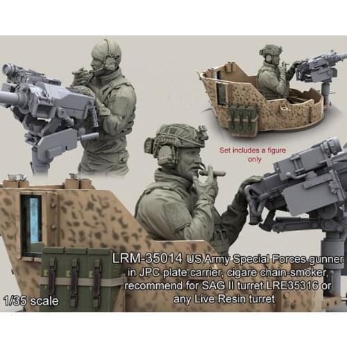 1/35 Scale Modern US Special Forces Gunner ((Including 2 heads))Unpainted Resin Model Kit Figure Free Shipping