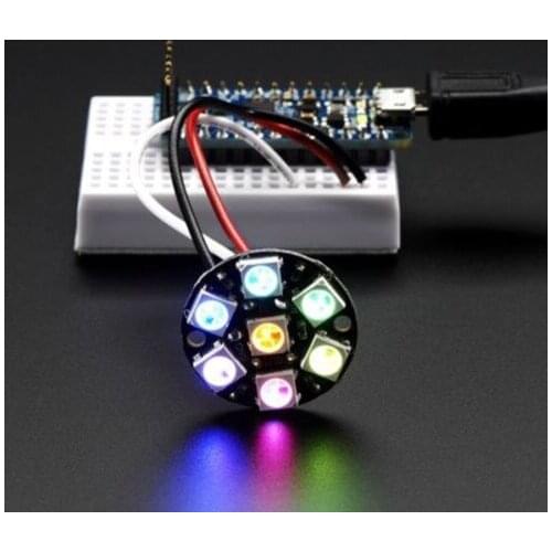1PCS 7-Bit WS2812 5050 RGB LED ring light lamp Round Decoration Bulb diy electronics