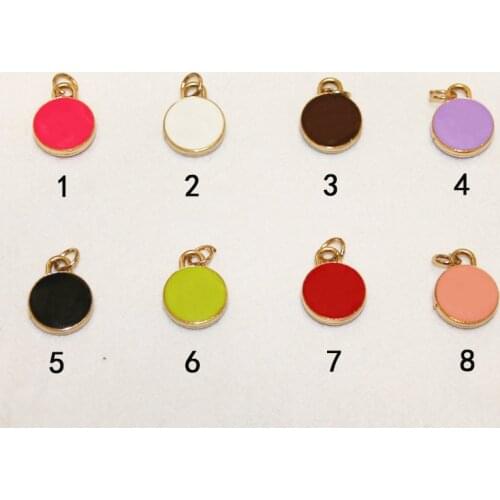 10pcs Mixed colors Round Crafts Jewelry Flat Pendant Sewing Accessories DIY Decorative Golden Metal Buttons Snaps For Clothes