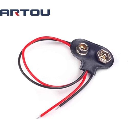 10PCS 9V Battery Snap Connector Clip Lead Wires Holder Battery Buckle