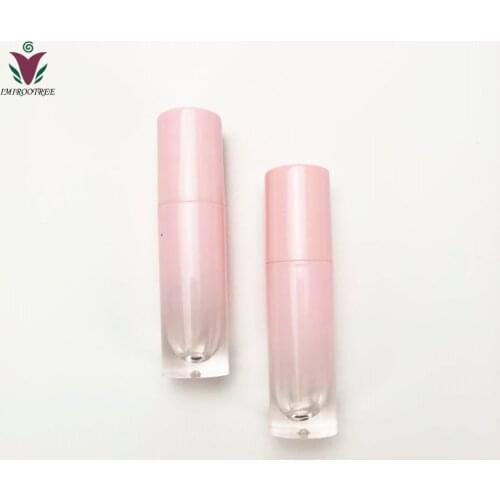 100pcs 4ml 0.14oz Cute Pink Gradient Lipgloss Tube with Wand and Rubber Inserts Empty Pink Containers for Making DIY Lip Gloss