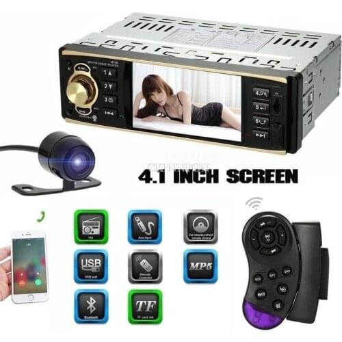20Pcs/Lot Bluetooth Car MP3 Player Stereo In-dash 1 Din FM Aux Input Receiver SD USB MMC Car Radio 12V (Camera Not Included)