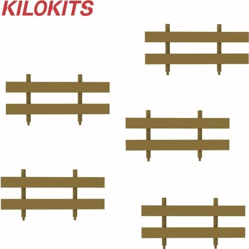 5PCS 1/35 Split Fence Plastic Model Building Kit Unpainted Accessories for Railway Layout Farming Dioramas