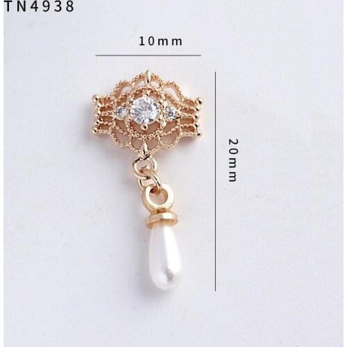 5pcs TN4938 Alloy Zircon tassel Nail Art Crystals nail jewelry Rhinestone nails accessories supplies nail art decorations charms