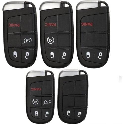 Jinyuqin 10X Smart Car Key Shell For Jeep Grand Cherokee Dodge Ram 1500 Journey Charger Dart Challenger Durango Fiat 2/3/4/5 BTN