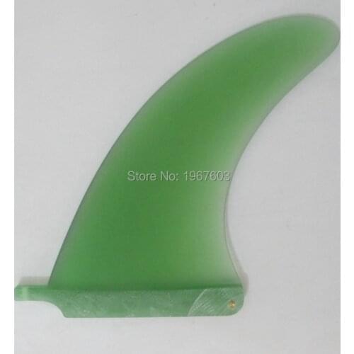 7'' Resin Green Surf fins Longboard SUP Single Fin with bolt nut Popular Center Fins for Surfing Paddle boards
