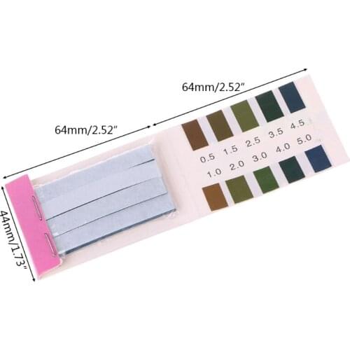 80 Strips pH Alkaline Short-range 0.5-5.0 Indicator Litmus Paper pH Test Strips Dropship