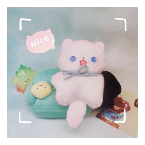 Anime Jujutsu Kaisen Gojo Satoru Cat Plush Dango Doll Cute Keychain Cosplay Cartoon Key rings School Bag Pendant Toys Xmas Gift