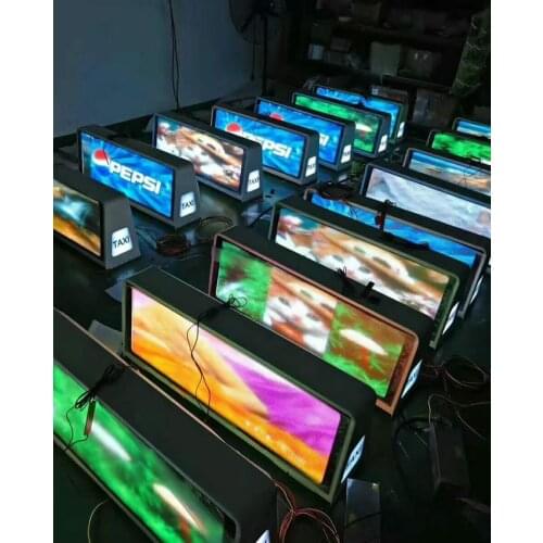 Wireless 3G 4G Mobile Advertising P5 Taxi Top Car Roof Price signs led light display