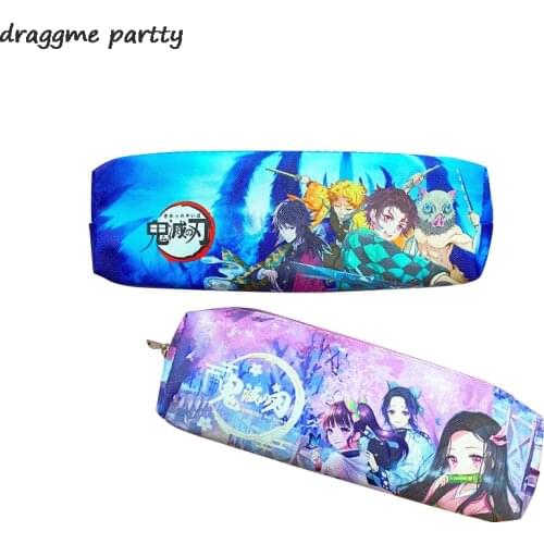 Anime Demon Slayer Blade Peripheral Pencil Case School Student Cosmetic Bag Stationery Bag