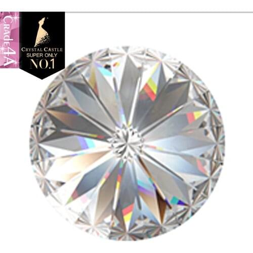 Crystal Castle 1122 Rivoli Round Glass Fancy Stone Strass 10mm 12mm 14mm 16mm 18mm Grade AAAA Point Back Crystal Rhinestones