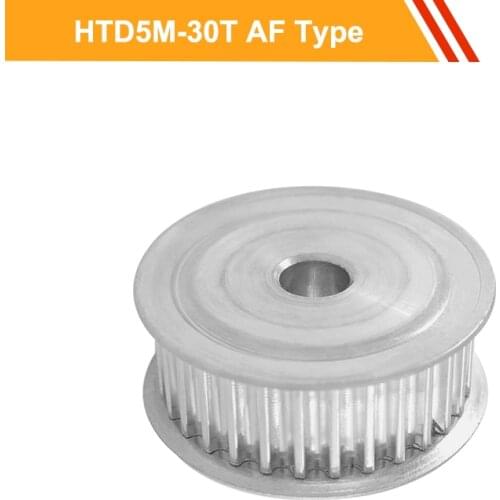 HTD5M Timing Pulley 5M-30T Toothed Pulley Wheel 16mm/21mm/27mm Belt Width 8/10/12/14/15/20/25mm Bore Transmission Pulley