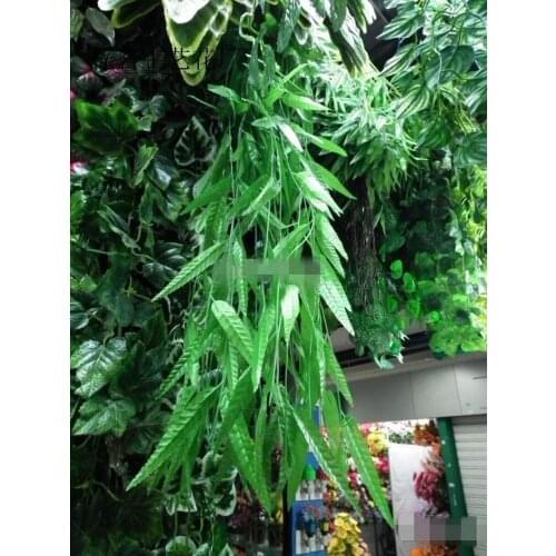 180 Meter Artificial Green Willow Simulation Silk Willow Leaf Flower Vine for Home Decoration FREE SHIPPING