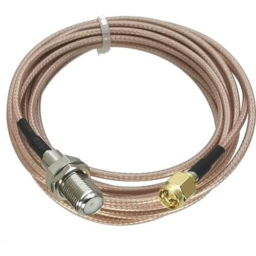 Cable F TV female bulkhead to SMA male plug straight RG316 Jumper pigtail 4inch~20M