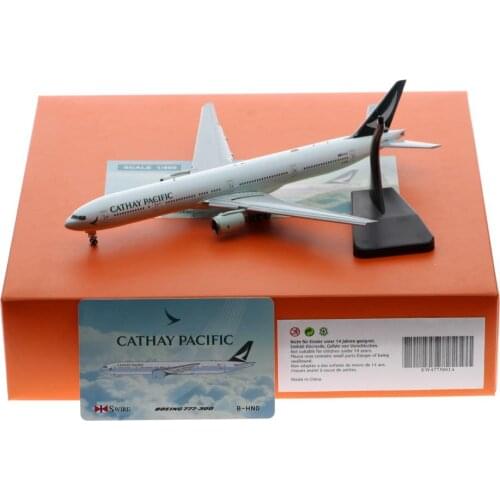 1:400 Alloy Collectible Plane JC Wings EW4773001A Cathay Pacific Boeing B777-300 Diecast Aircraft Jet Model B-HNO Flaps Down