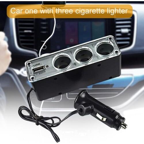 Lighter Portable 3 USB Ports 12V Split Charging Adapter for Driver