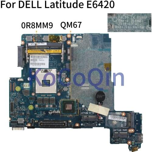 KoCoQin Laptop motherboard For DELL Latitude E6420 Mainboard CN-0R8MM9 0R8MM9 PAL50 LA-659BP QM67