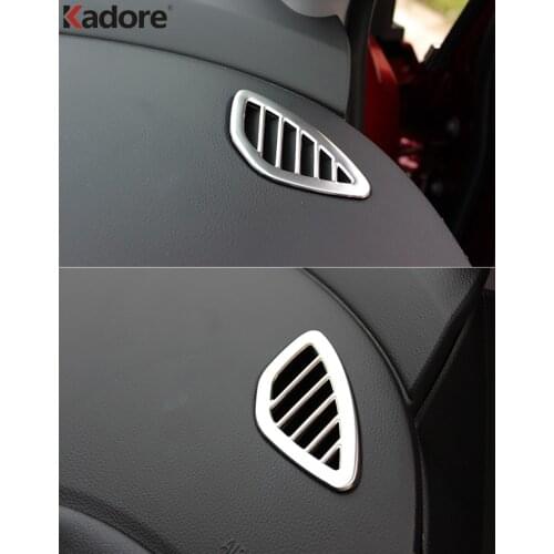 Car Interior Front Air Condition Vent Cover Trim For Chevrolet Cruze 2017 2018 Stainless Steel AC Outlet Frame Trims Accessories