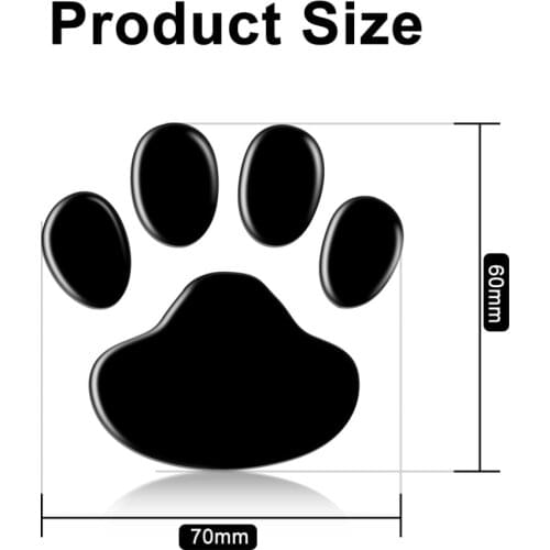 Car Sticker 2Pcs/Set Cool Paw Animal Dog Cat Bear Foot Prints Footprint Decal for Ford BMW Benz Honda Toyota ,7cm*6cm