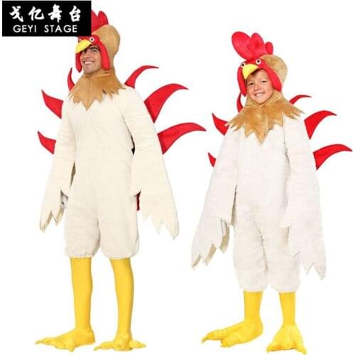 New costume for children cock cosplay for adult kids chicken animal costume animal Halloween Carnival party Fancy Dress Outfits