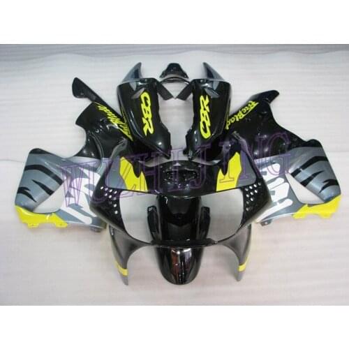Fairings CBR 919RR 99 Fairings CBR900 919 1999 Yellow Black Silver Fairing for Honda Cbr919RR 1998 - 1999