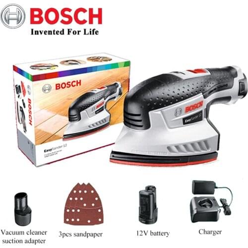 Bosch EasySander Rechargeable Sander 12V Lithium Battery Woodworking Sanding Sandpaper Vibration Multifunctiona Electrical Tools