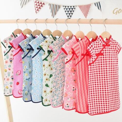 Kids Summer Cheongsam Dresses For Girls Chinese Traditional Tang Clothes Teenage Princess Childrens Party Dress Costume Outfit