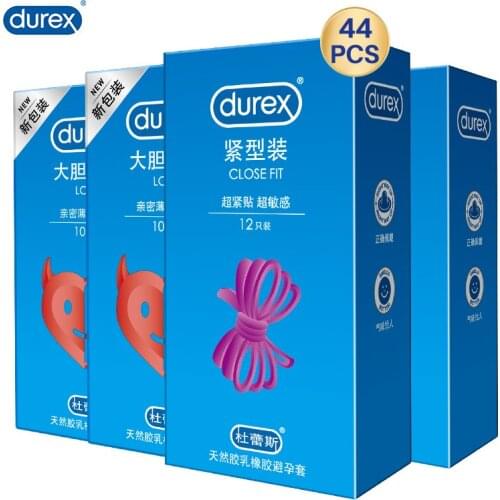 Durex Condoms for Men Close Fit 49mm Small Size Natural Rubber Extra Lubricant Penis Sleeve Adult Goods Sex Toys for Couples