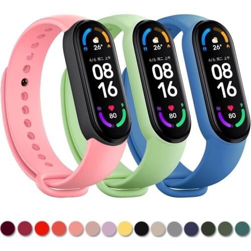 Bracelet for Mi band 6 Strap Sport Silicone Miband4 miband 5 Wrist correa Replacement Wristband for xiaomi Mi band 4 3 5 strap