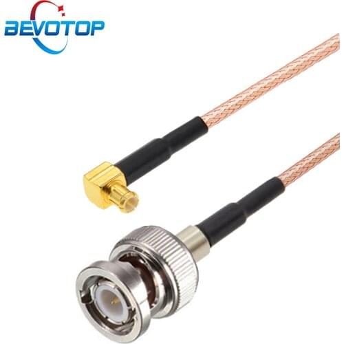 RG-179 BNC Male to MCX Male Right Angle Plug RG179 Cable 75 Ohm Pigtail RF Coaxial Extension Cord Coax Jumper Adapter 10CM- 10M