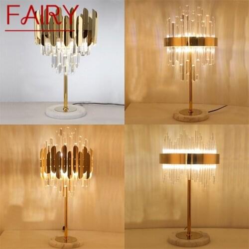 FAIRY Crystal Table Lamps Postmodern Luxury LED Desk Light Decorative for Home Bedside